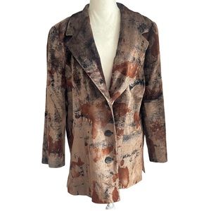 Gianfranco Ferre Velvet Funky Brown Blazer L